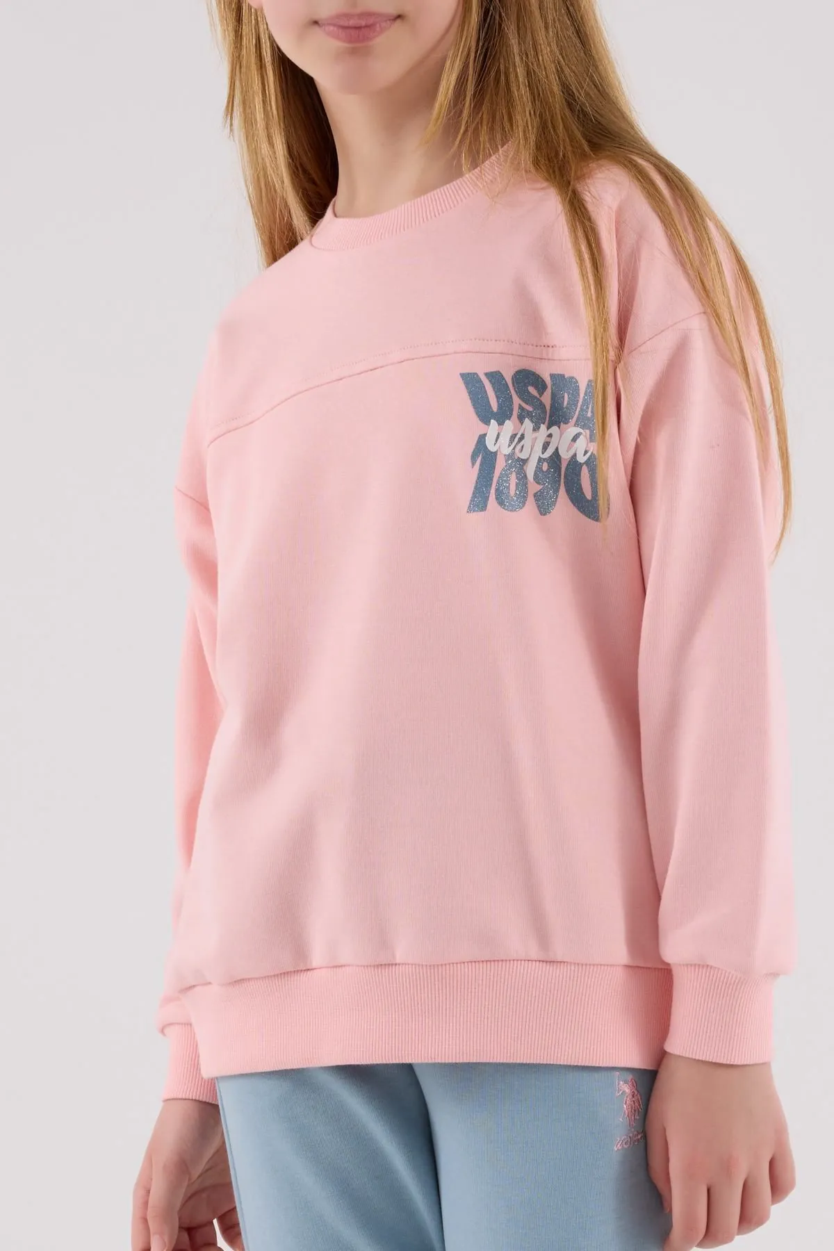 4-15 Yaş Lisanslı Us Polo Assn Kız Çocuk Takım-Pembe
