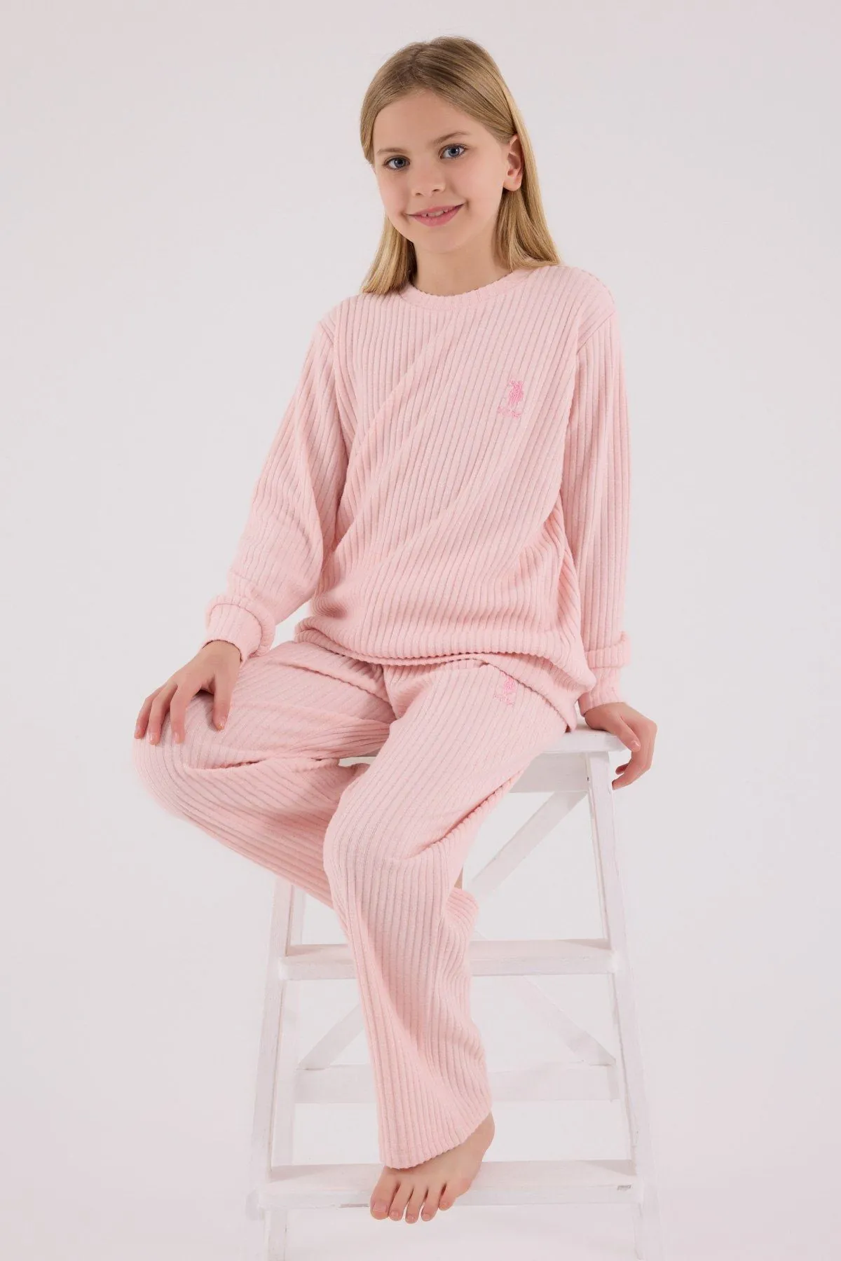 4-15 Yaş Lisanslı Us Polo Assn Kız Çocuk Takım-Pembe