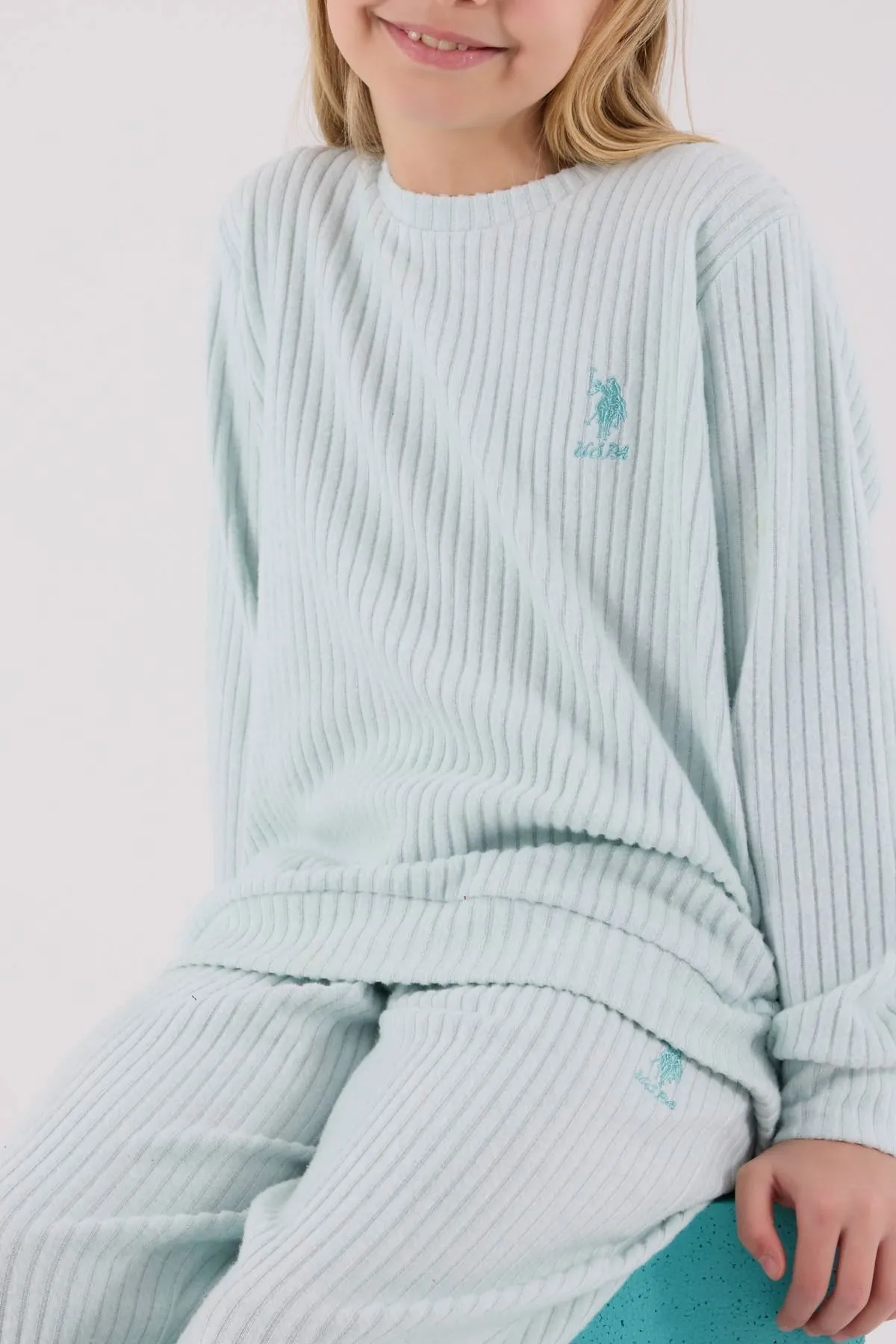 4-15 Yaş Lisanslı Us Polo Assn Kız Çocuk Takım-Mint Yeşili