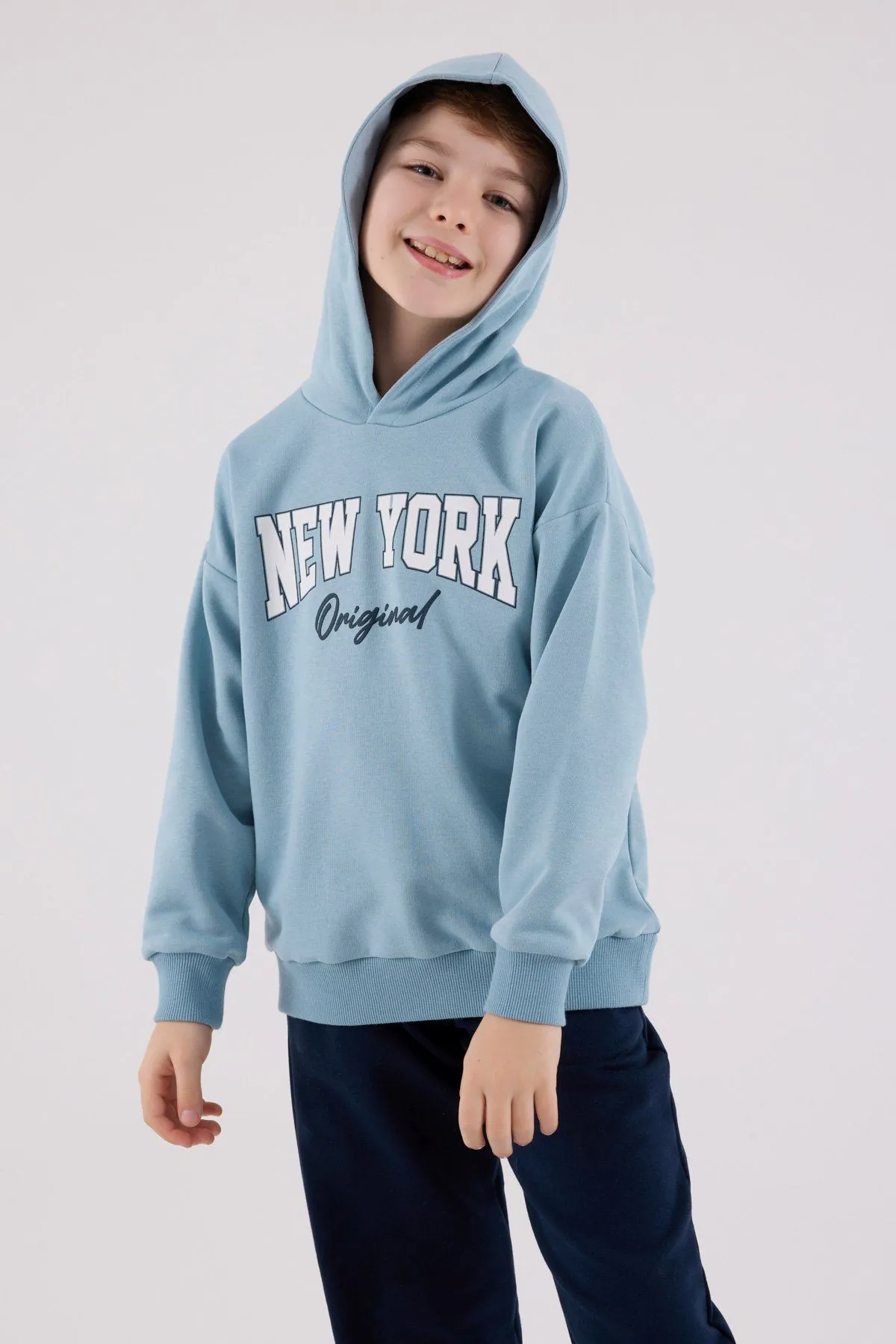 9-15 Yaş New York Erkek Çocuk Takım-Mavi