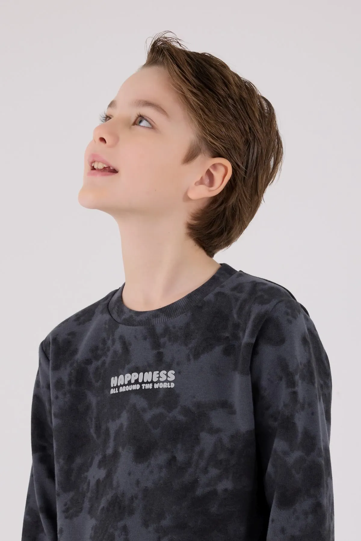 9-15 Yaş Happıness World Erkek Çocuk Takım-Füme