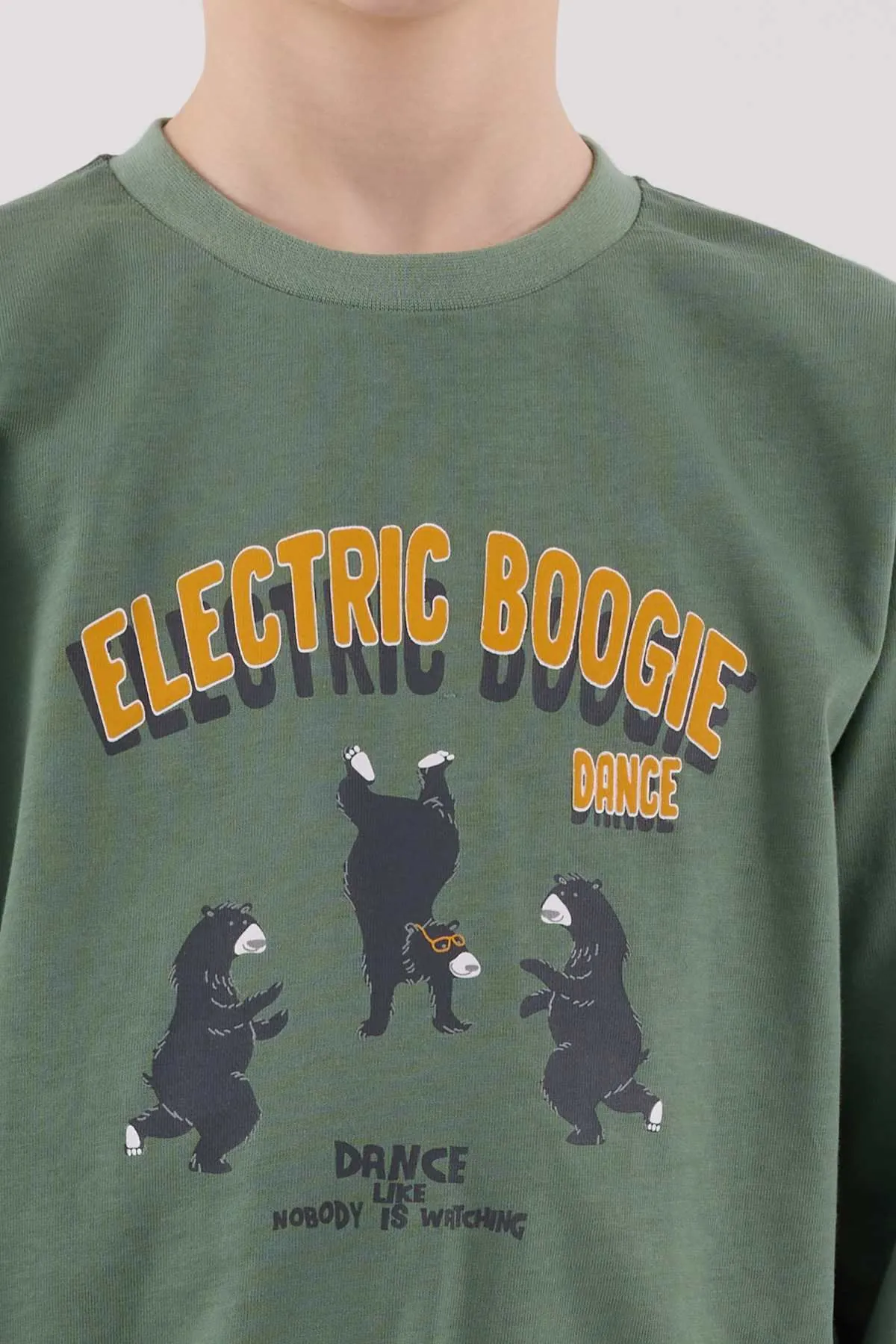 2-8 Yaş Boogıe Dance Erkek Çocuk Takım-Haki