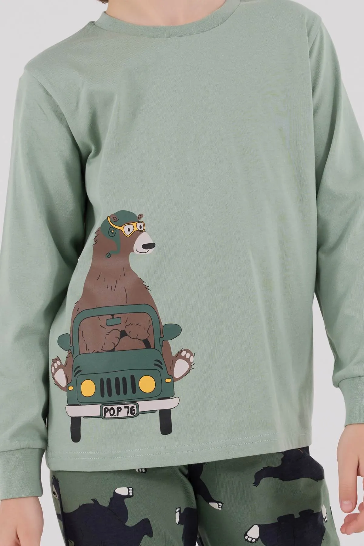 2-8 Yaş Safari Bird Erkek Çocuk Takım-Haki