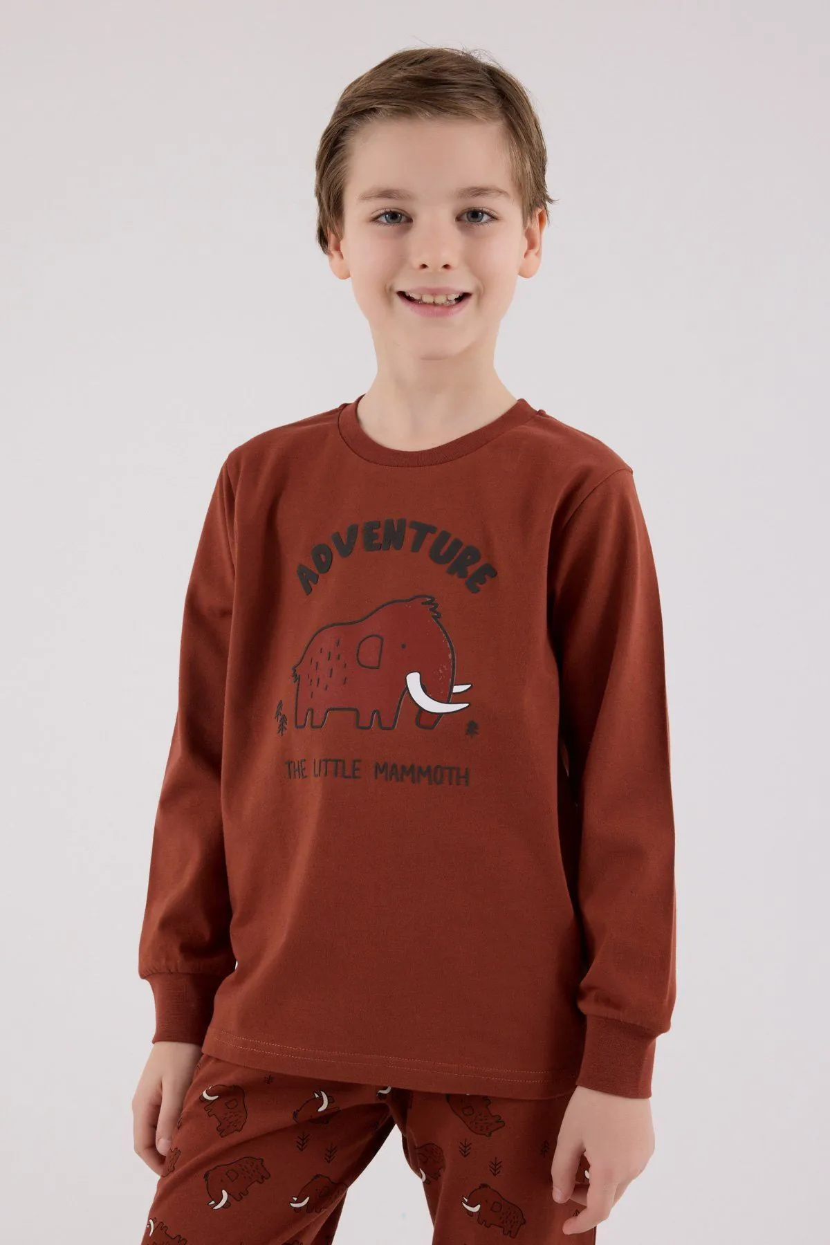2-8 Yaş Adventure Mammoth Erkek Çocuk Takım-Kiremit