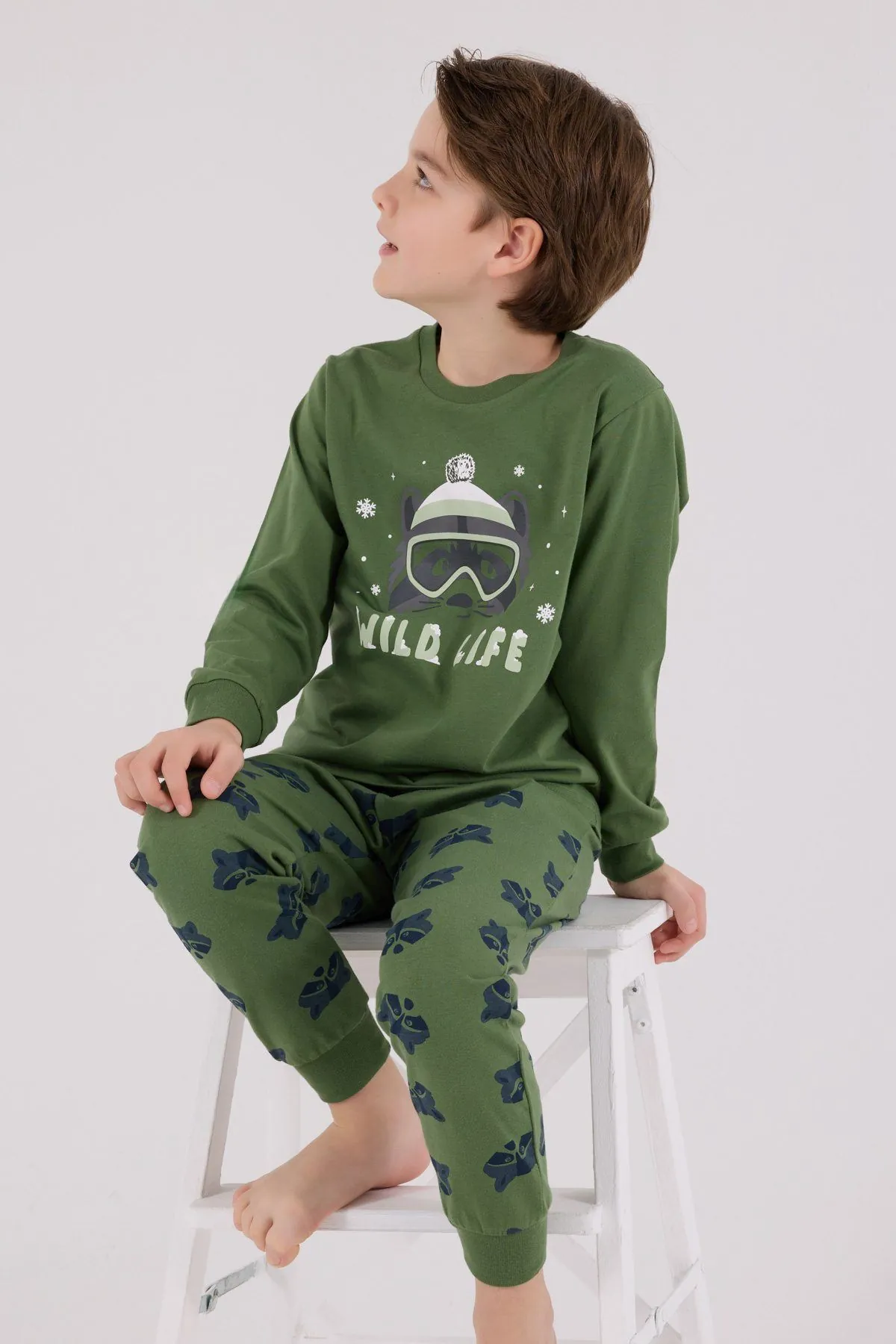 2-8 Yaş Wild Life Erkek Çocuk Takım-Haki