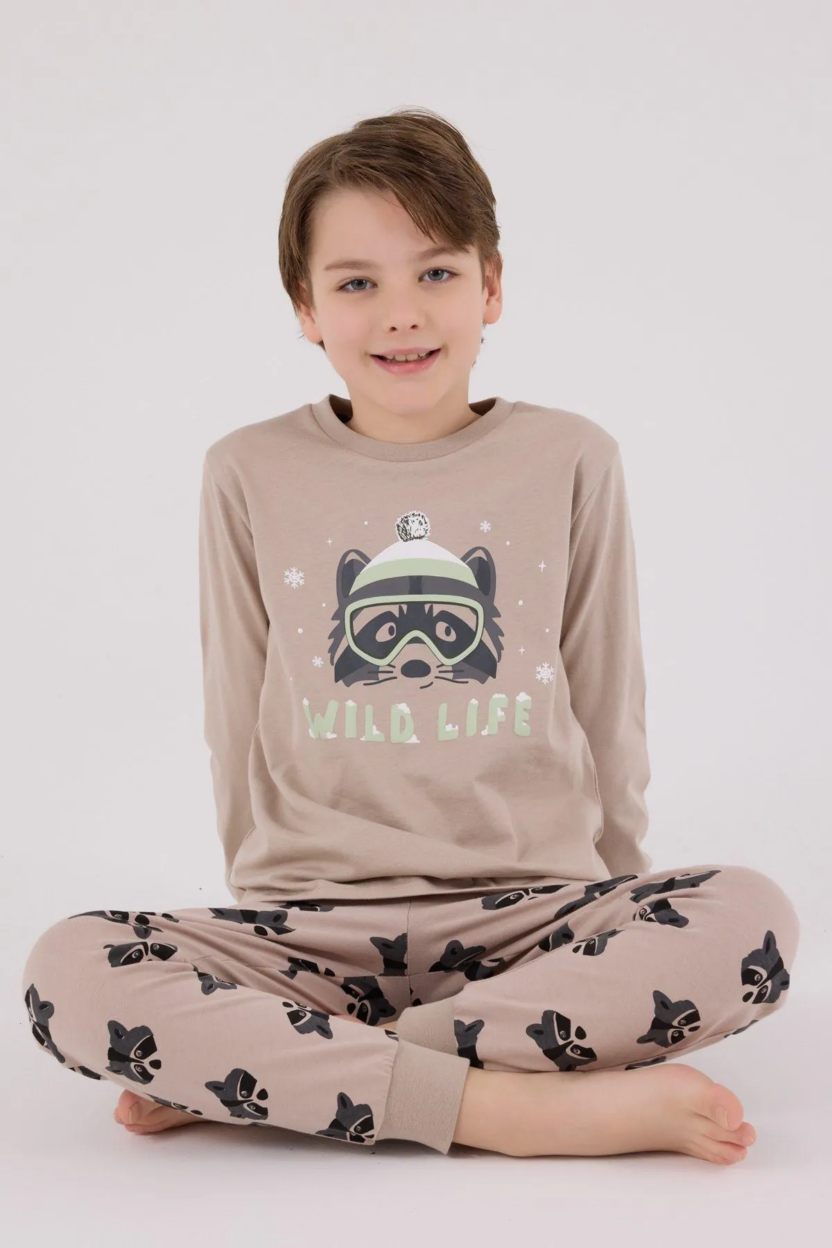 2-8 Yaş Wild Life Erkek Çocuk Takım-Kum