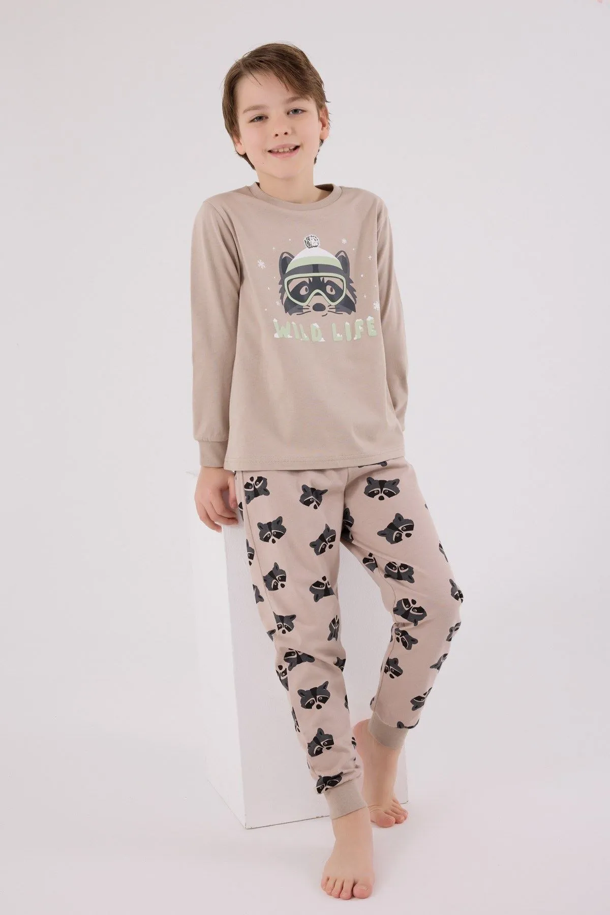 2-8 Yaş Wild Life Erkek Çocuk Takım-Kum