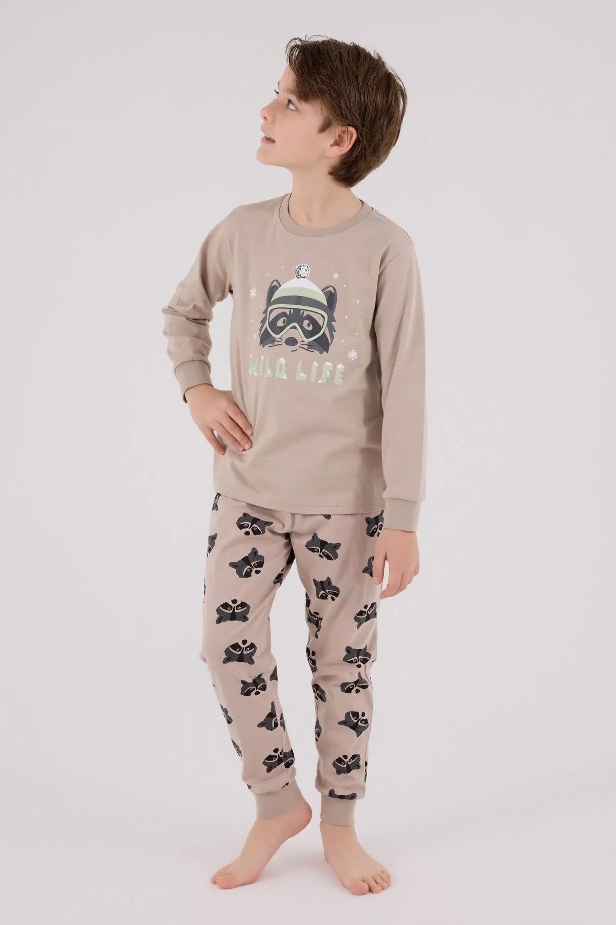 2-8 Yaş Wild Life Erkek Çocuk Takım-Kum