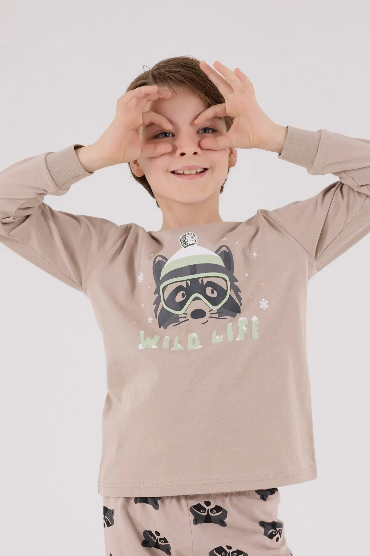 2-8 Yaş Wild Life Erkek Çocuk Takım-Kum