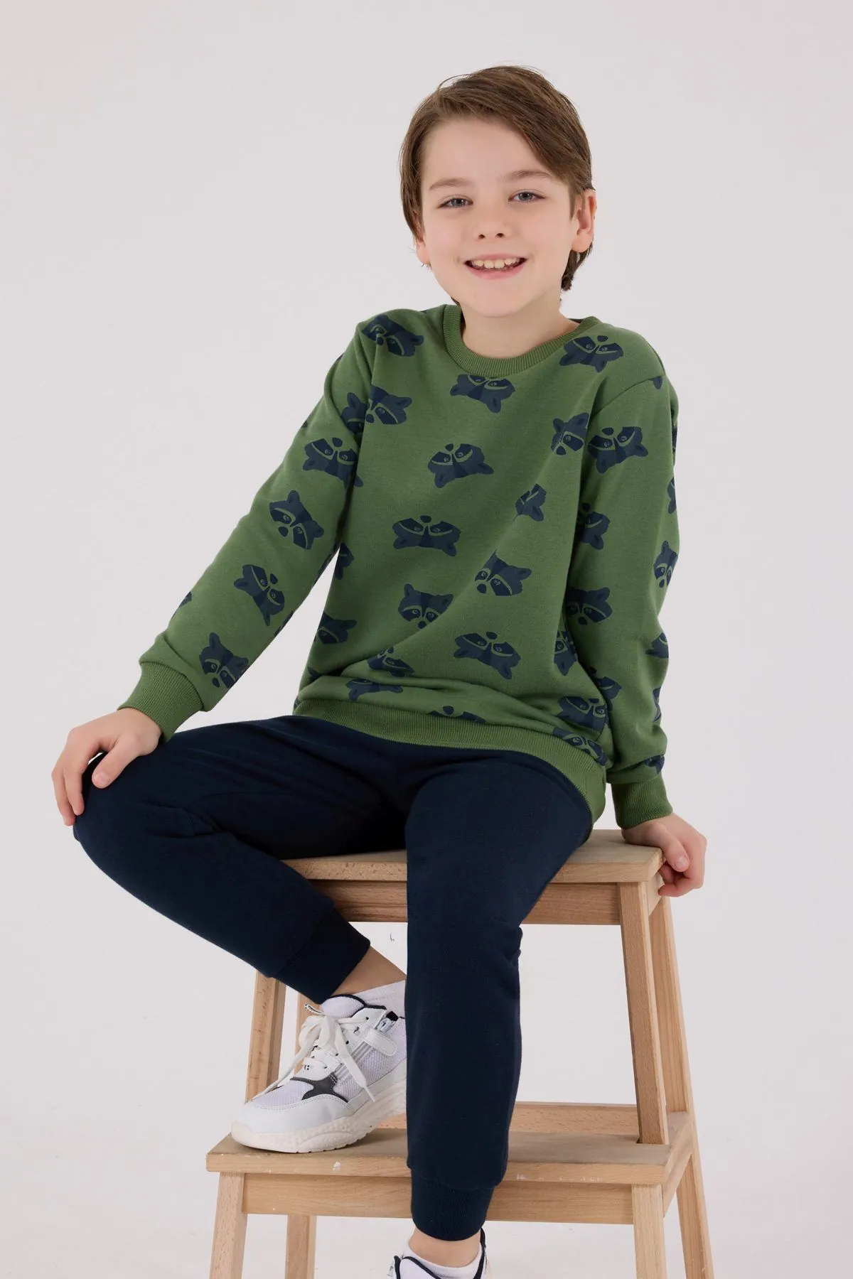 2-8 Yaş Penguin Life Erkek Çocuk Takım-Haki