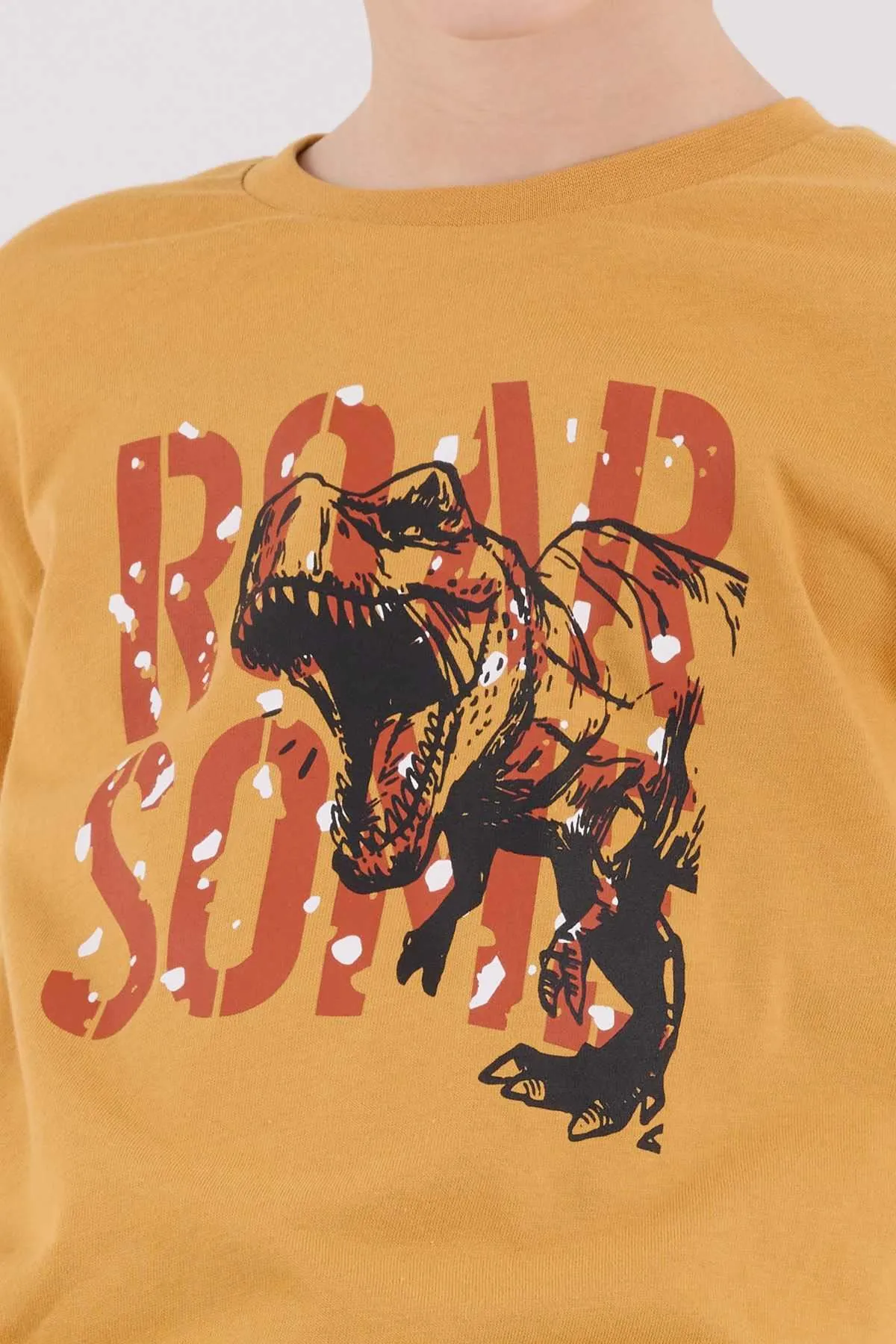 2-8 Yaş Roar Some Erkek Çocuk Takım-Hardal