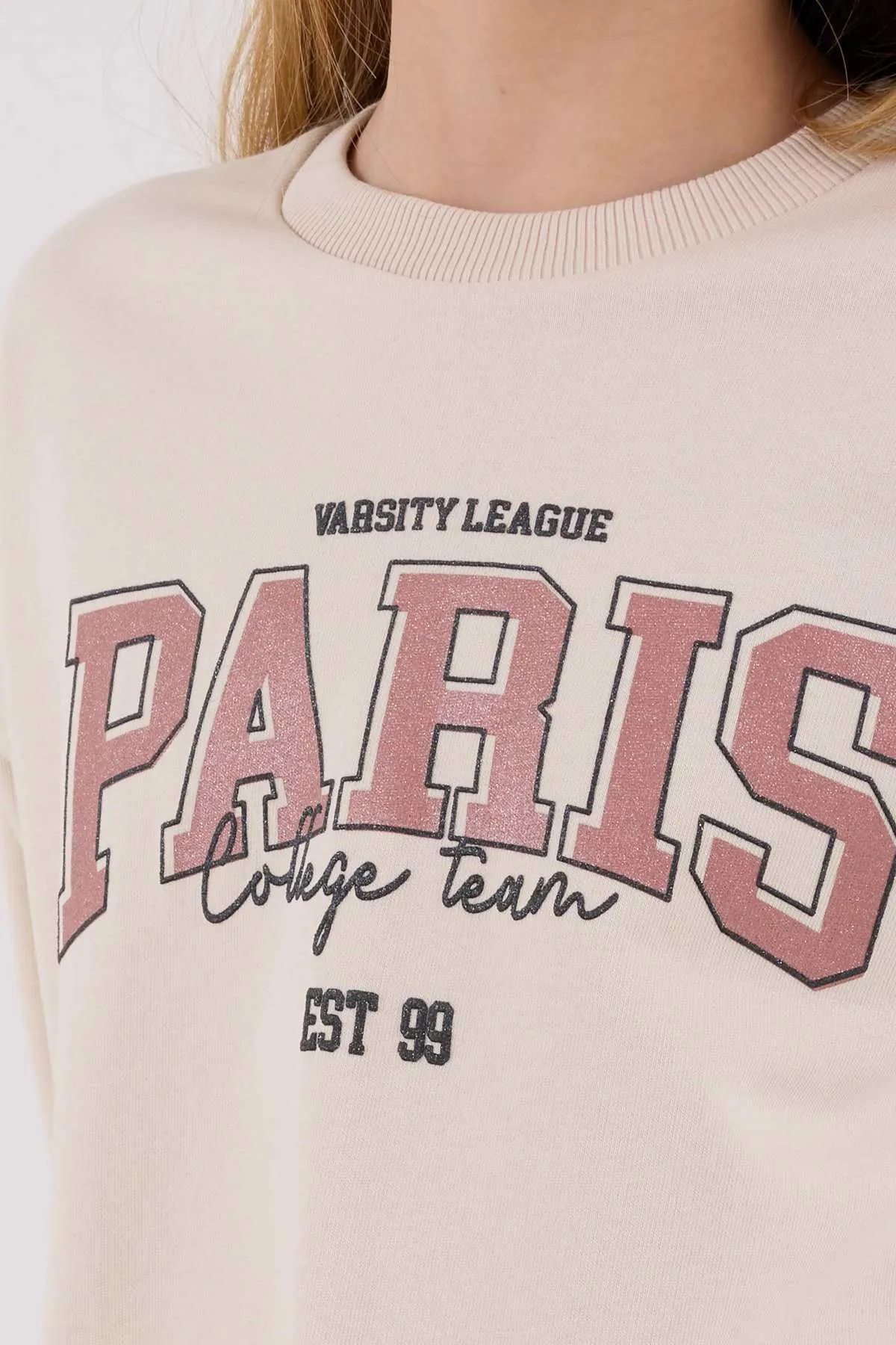 9-15 Yaş  Paris College Kız Çocuk Takım-Latte