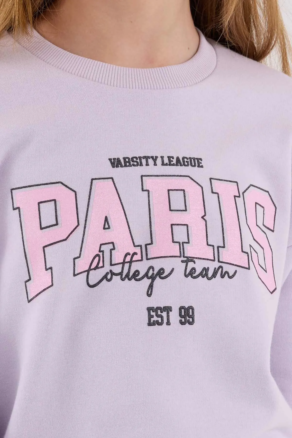 9-15 Yaş  Paris College Kız Çocuk Takım-Lila