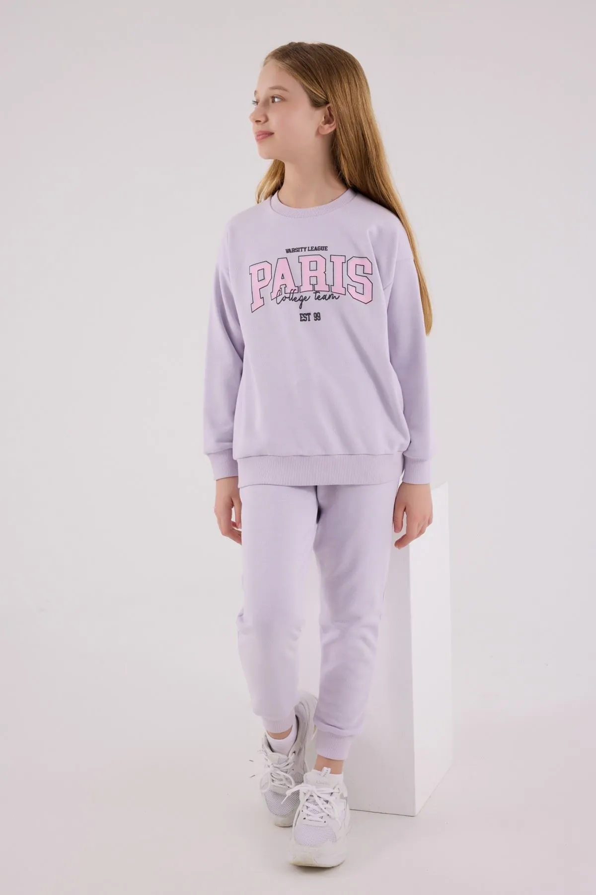 9-15 Yaş  Paris College Kız Çocuk Takım-Lila
