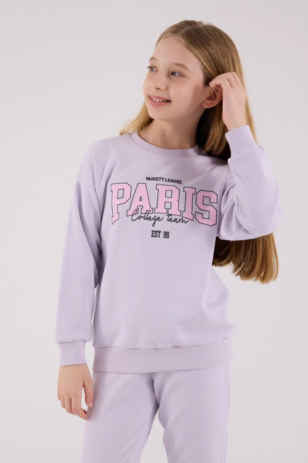 9-15 Yaş  Paris College Kız Çocuk Takım-Lila