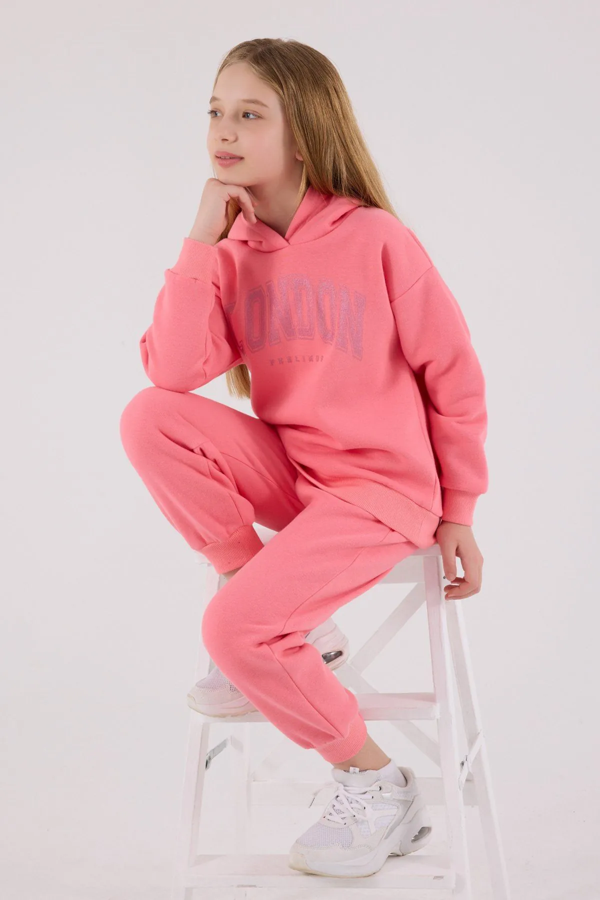 9-15 Yaş London Feelince Kız Çocuk Takım-Pembe