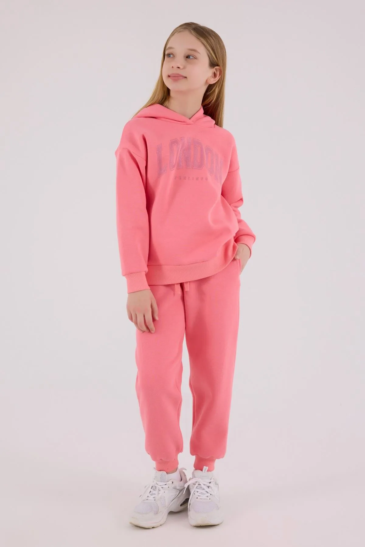 9-15 Yaş London Feelince Kız Çocuk Takım-Pembe