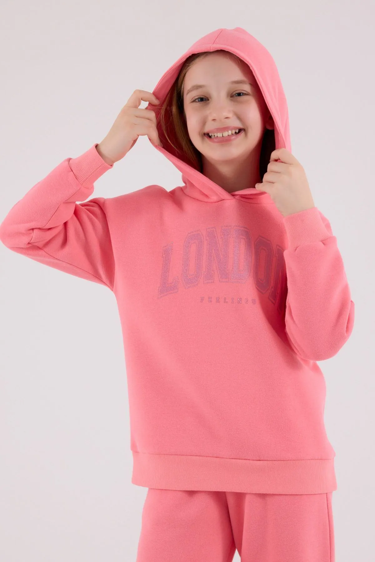9-15 Yaş London Feelince Kız Çocuk Takım-Pembe