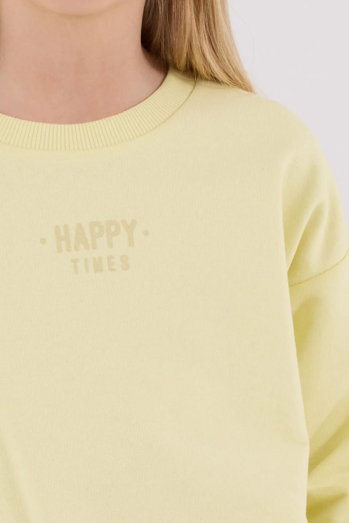 9-15 Yaş Happy Times Kız Çocuk Takım-Limon