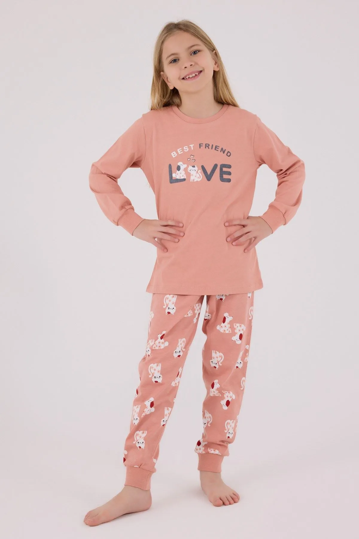 2-8 Yaş Best Lıve Kız Çocuk Takım-Pembe