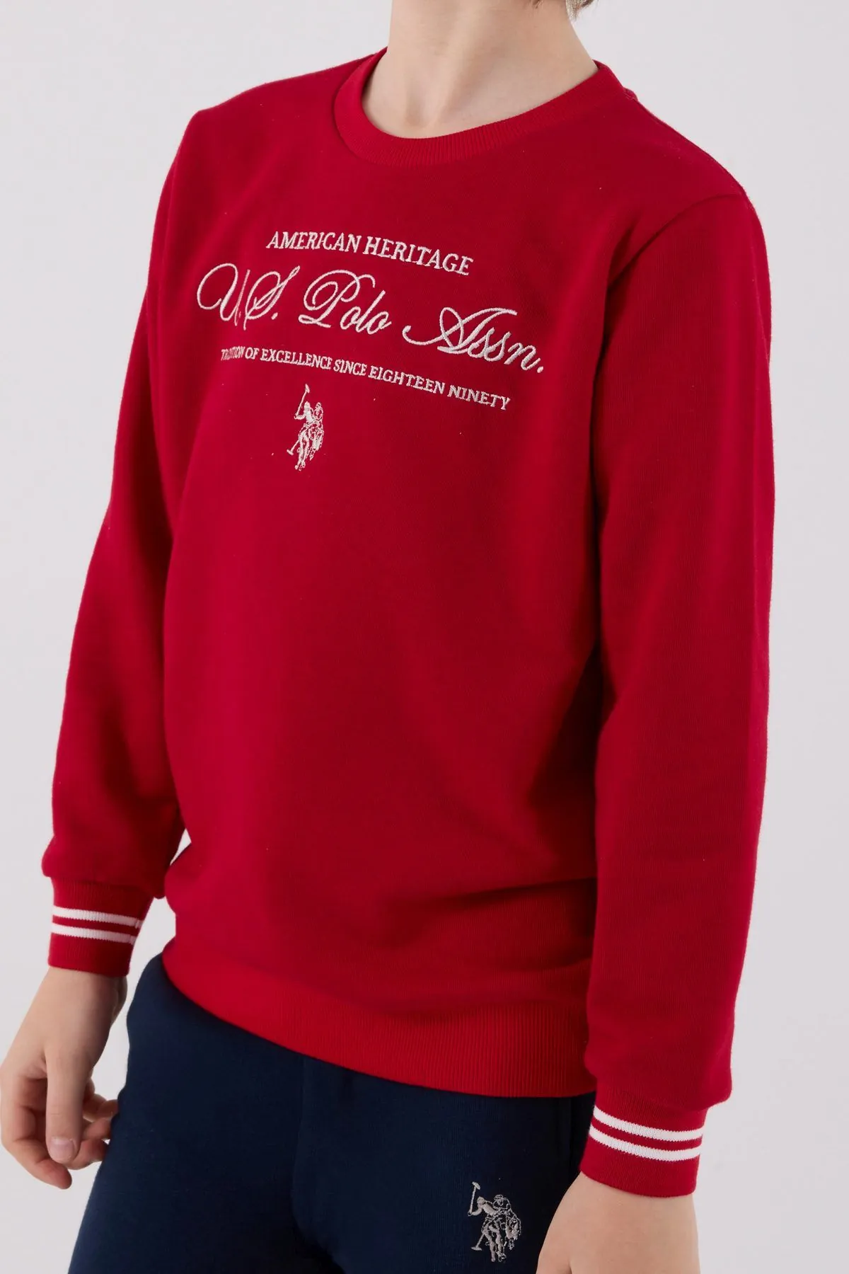 4-15 Yaş Lisanslı Us Polo Assn Erkek Çocuk Takım-Kırmızı