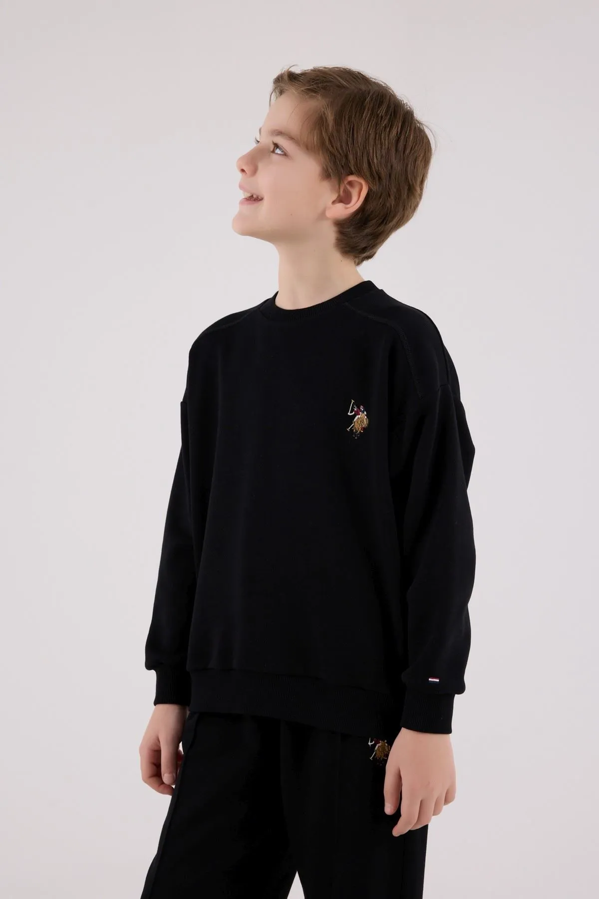 4-15 Yaş Lisanslı Us Polo Assn Erkek Çocuk Takım-Siyah