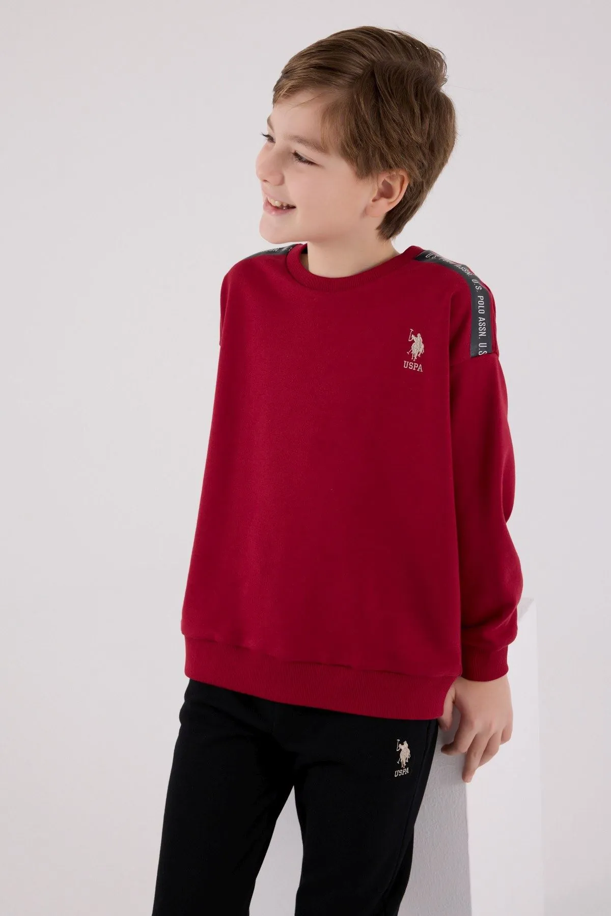 4-15 Yaş Lisanslı Us Polo Assn Erkek Çocuk Takım-Bordo