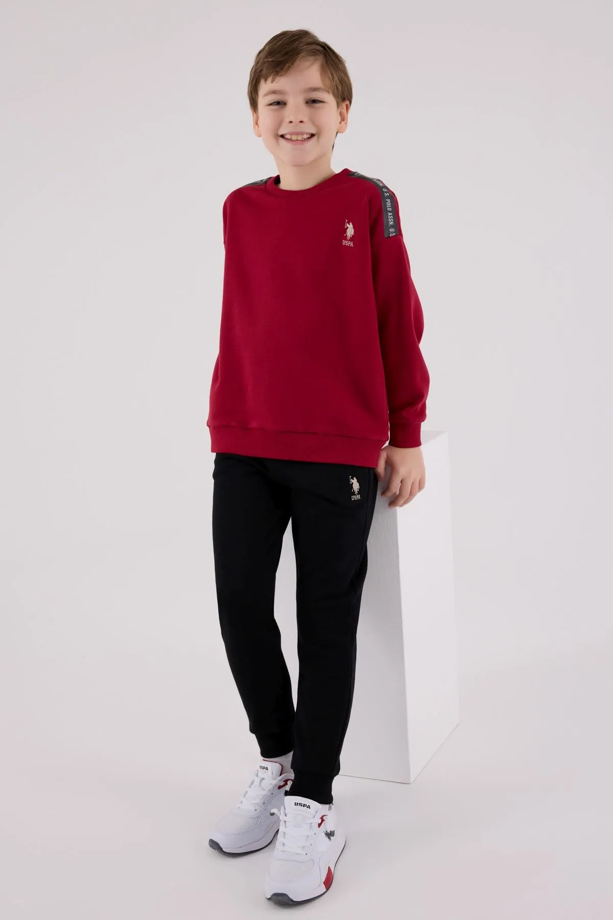 4-15 Yaş Lisanslı Us Polo Assn Erkek Çocuk Takım-Bordo