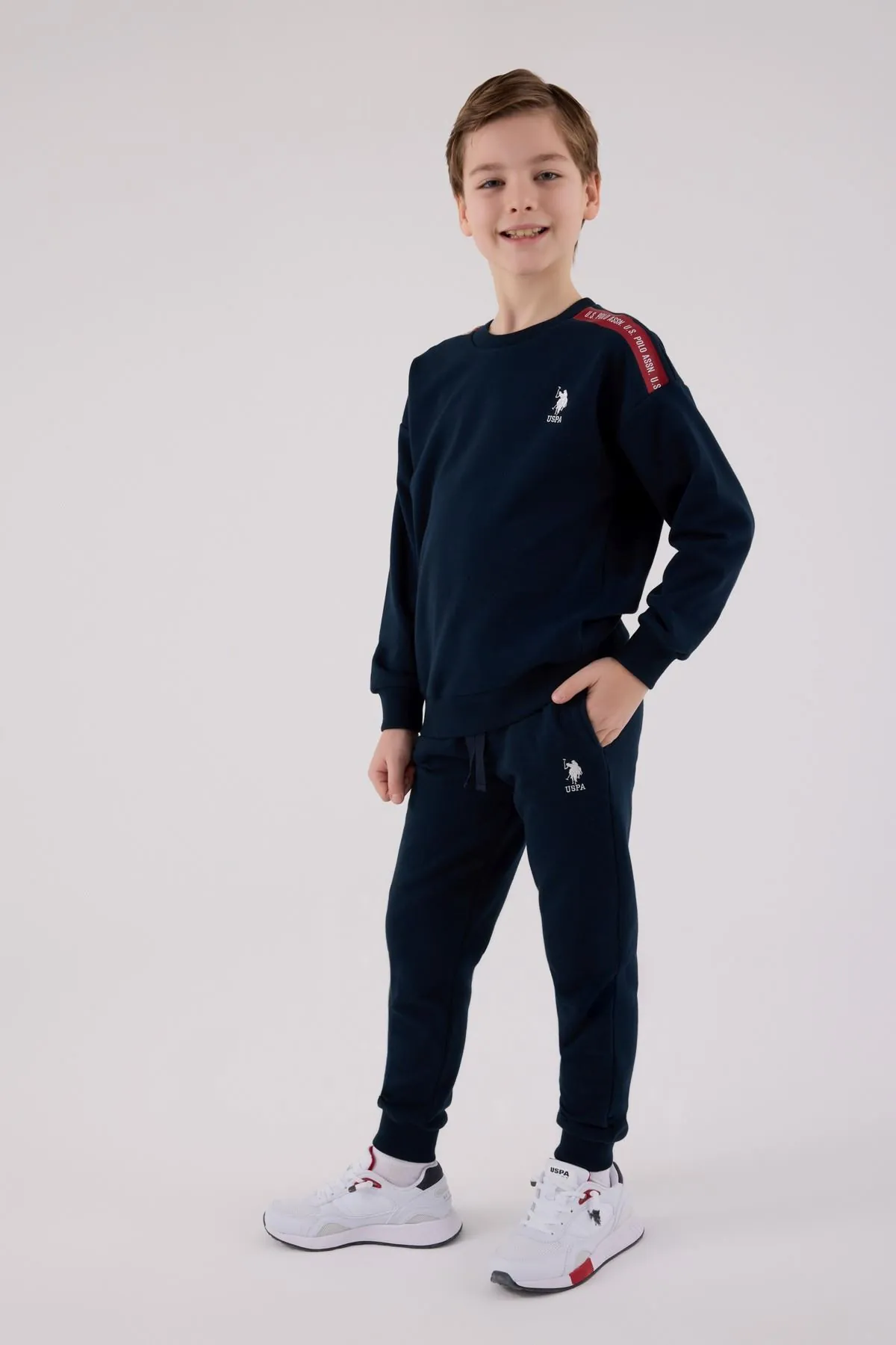 4-15 Yaş Lisanslı Us Polo Assn Erkek Çocuk Takım-Lacivert