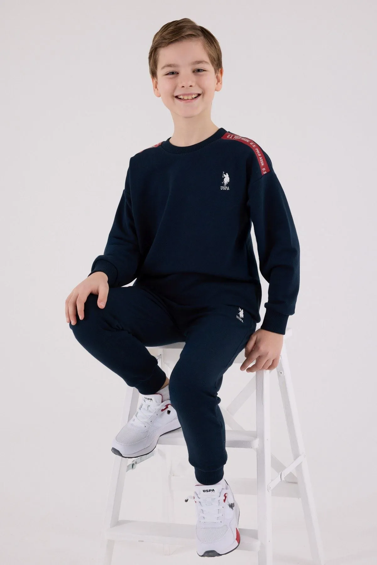 4-15 Yaş Lisanslı Us Polo Assn Erkek Çocuk Takım-Lacivert