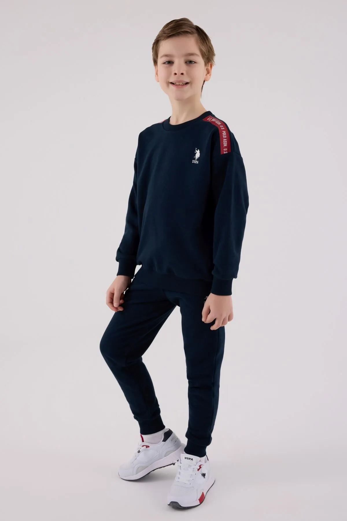 4-15 Yaş Lisanslı Us Polo Assn Erkek Çocuk Takım-Lacivert