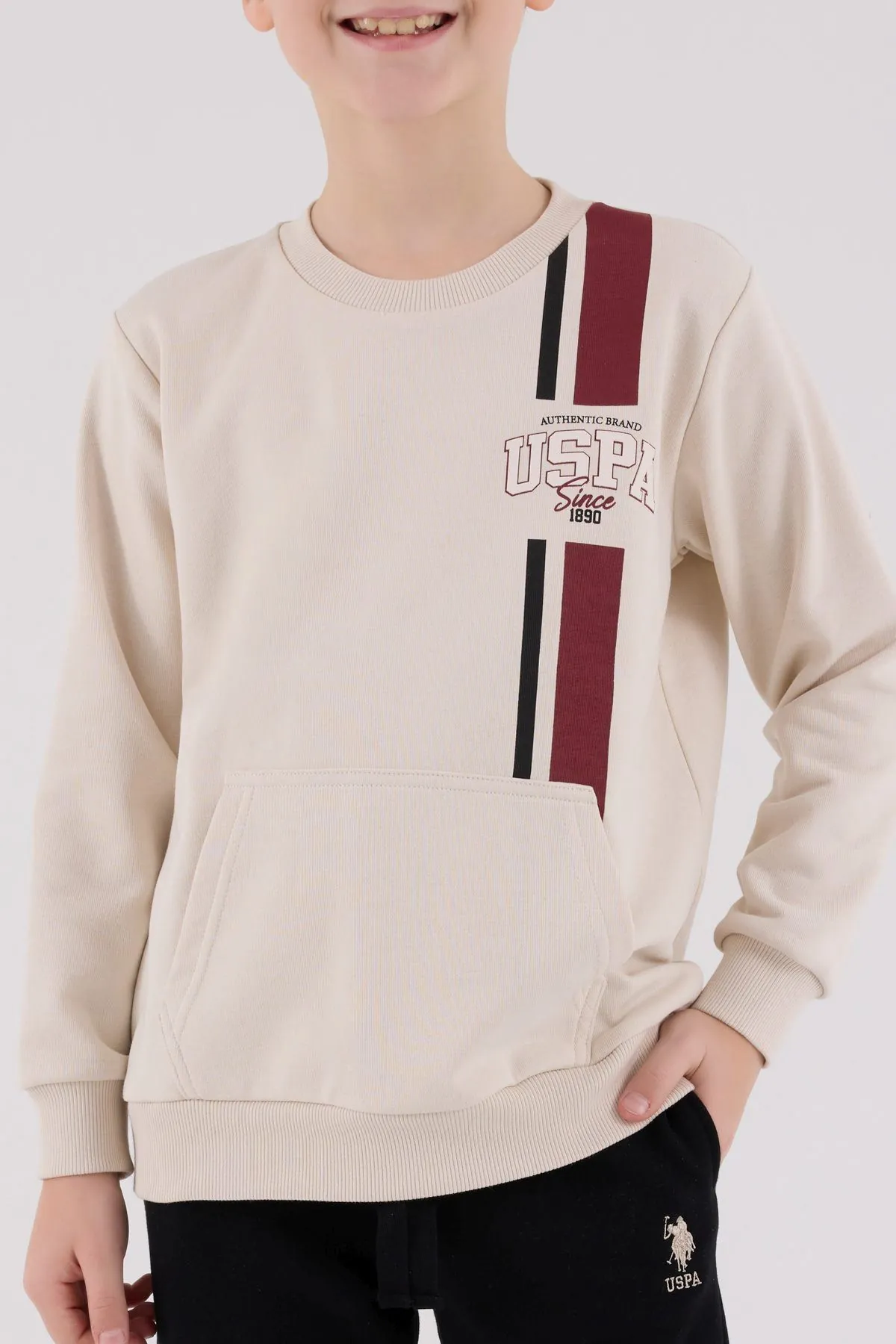 4-15 Yaş Lisanslı Us Polo Assn Erkek Çocuk Takım-Latte