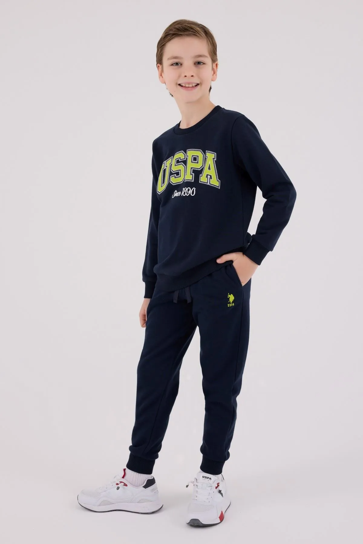 4-15 Yaş Lisanslı Us Polo Assn Erkek Çocuk Takım-Lacivert