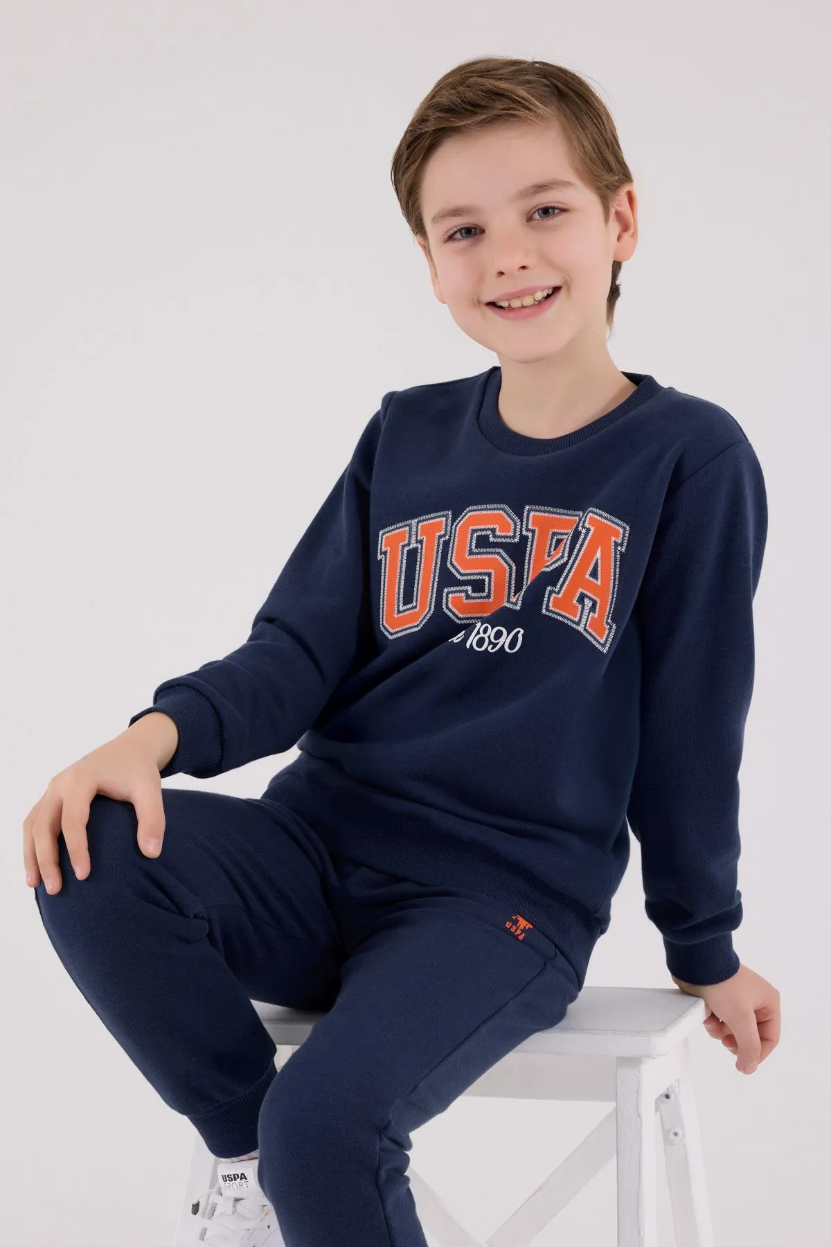 4-15 Yaş Lisanslı Us Polo Assn Erkek Çocuk Takım-İndigo