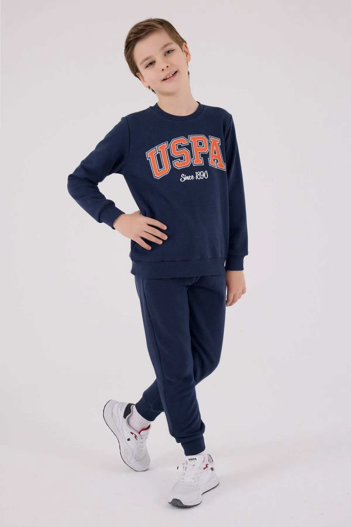 4-15 Yaş Lisanslı Us Polo Assn Erkek Çocuk Takım-İndigo