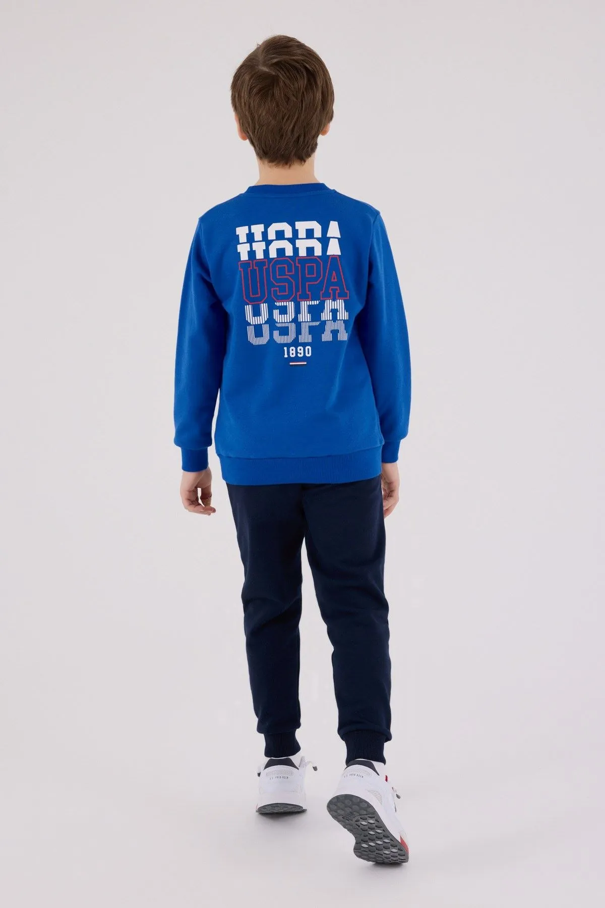 4-15 Yaş Lisanslı Us Polo Assn Erkek Çocuk Takım-Saks