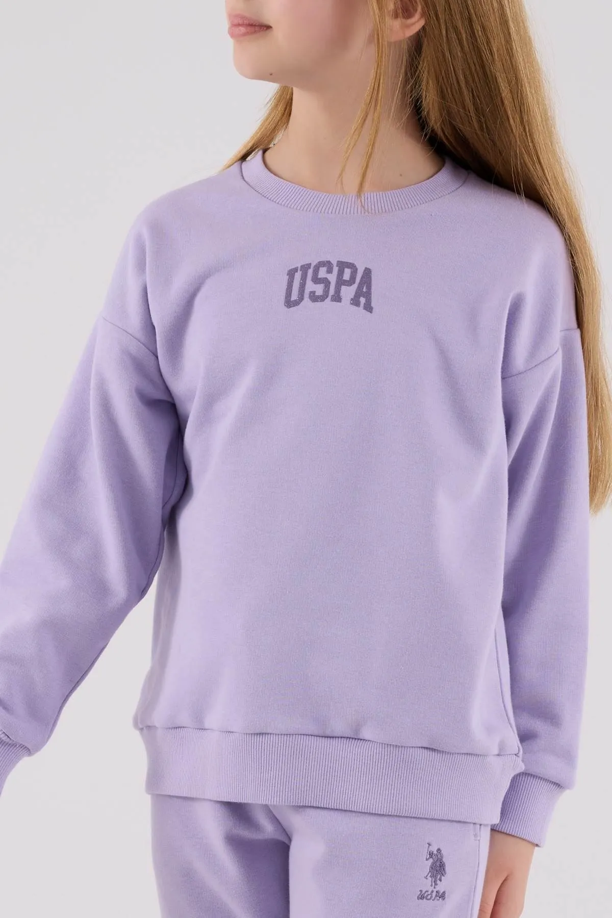 4-15 Yaş Lisanslı Us Polo Assn Kız Çocuk Takım-Lila