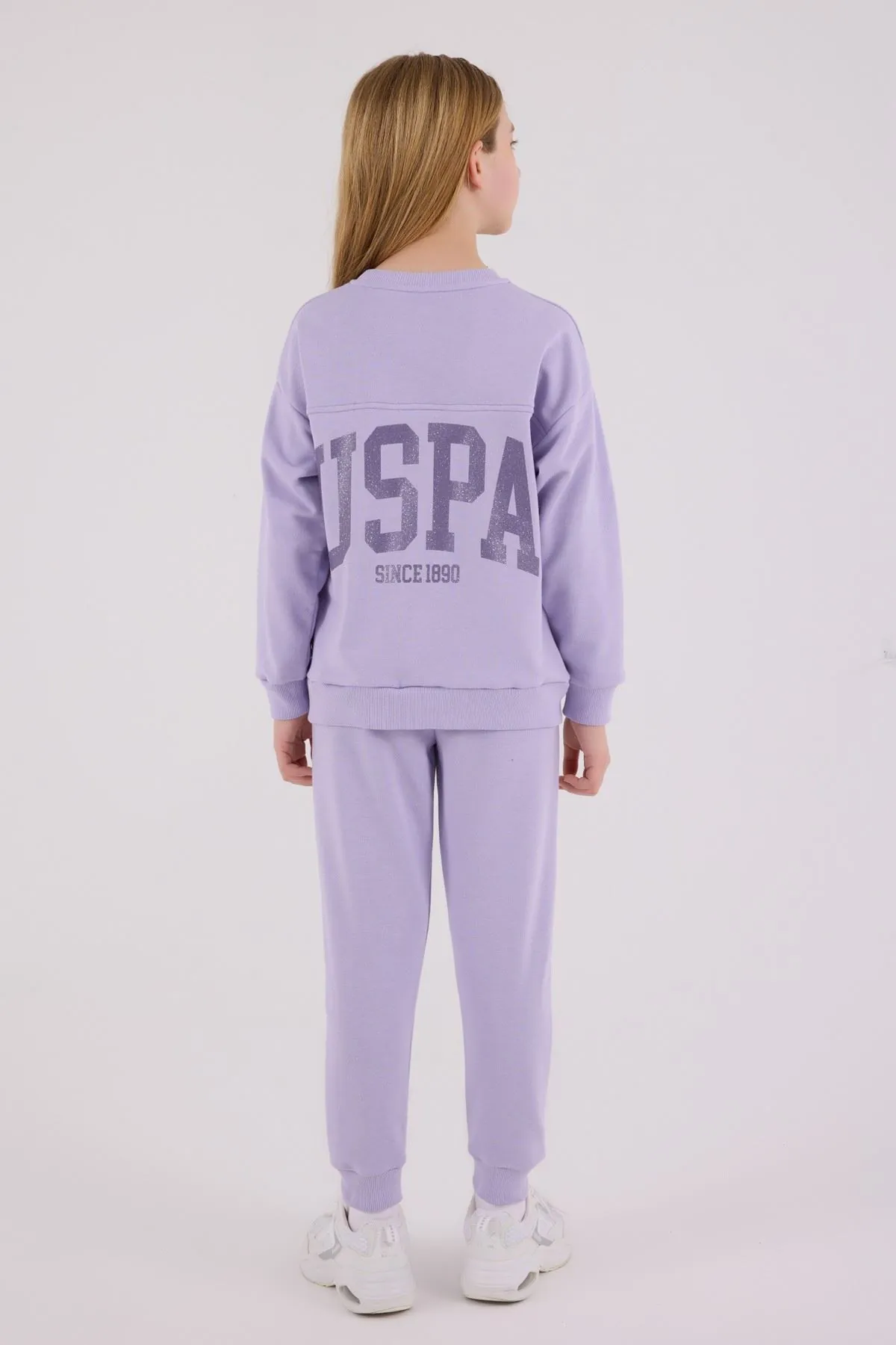 4-15 Yaş Lisanslı Us Polo Assn Kız Çocuk Takım-Lila