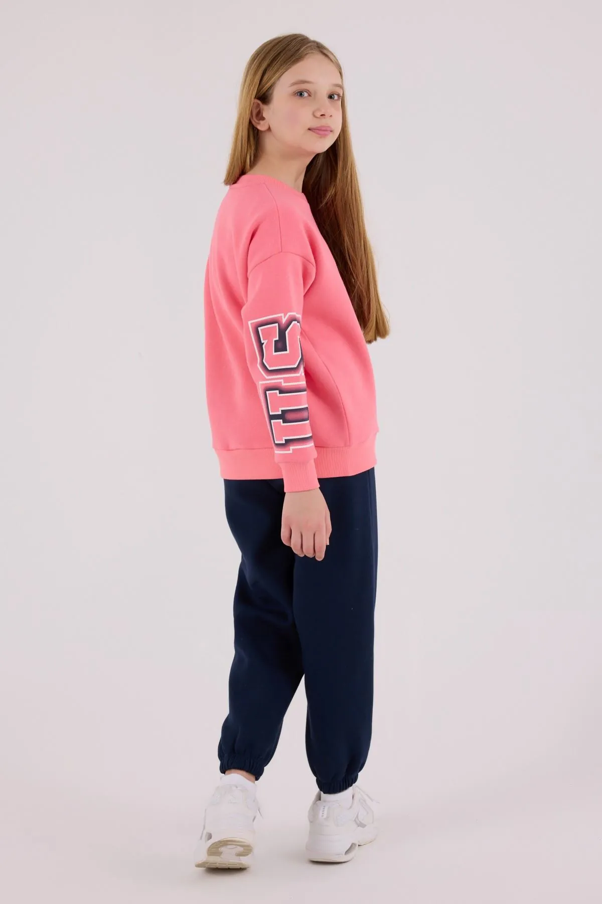 4-15 Yaş Lisanslı Us Polo Assn Kız Çocuk Takım-Pembe