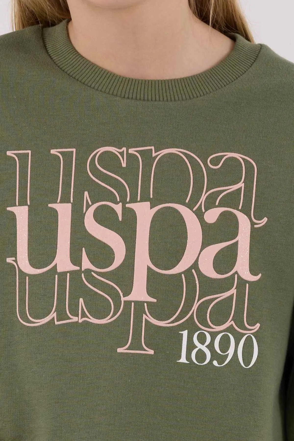 4-15 Yaş Lisanslı Us Polo Assn Kız Çocuk Takım-Haki
