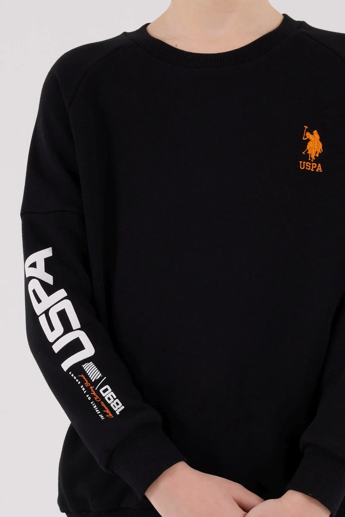 4-15 Yaş Lisanslı Us Polo Assn Erkek Çocuk Takım-Siyah