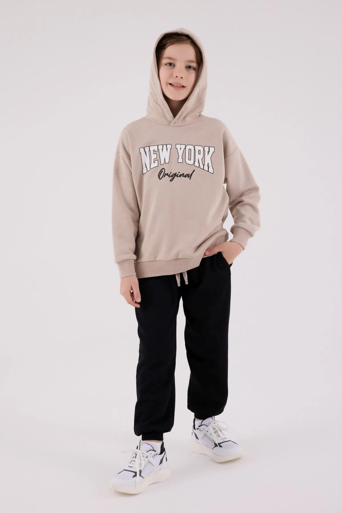 9-15 Yaş New York Erkek Çocuk Takım-Latte