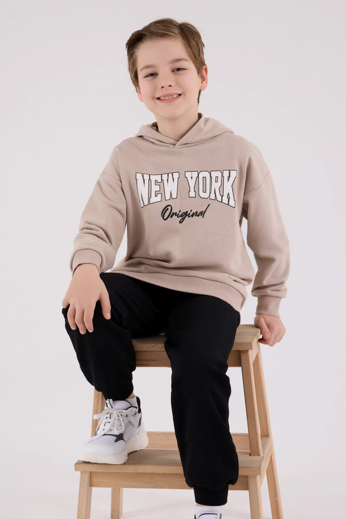 9-15 Yaş New York Erkek Çocuk Takım-Latte