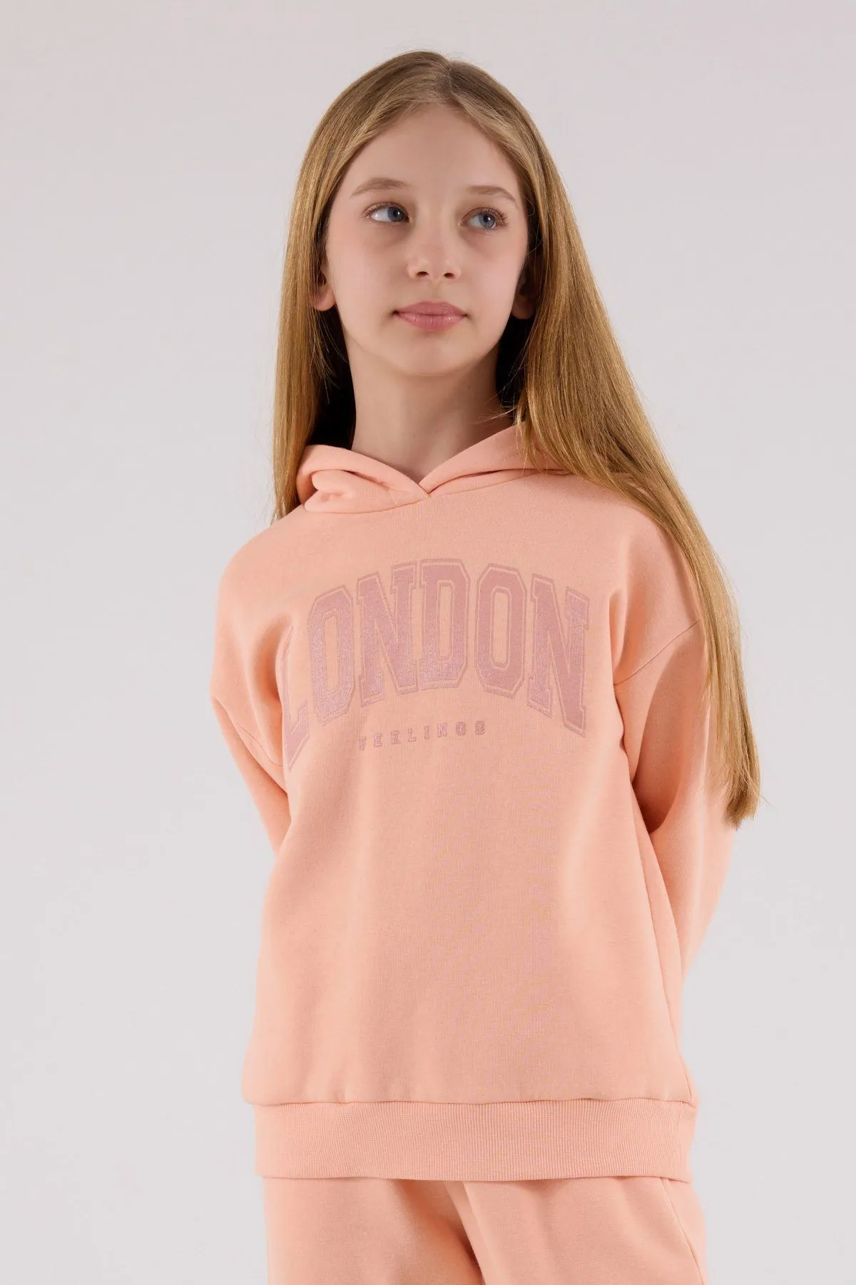 9-15 Yaş London Feelince Kız Çocuk Takım-Somon