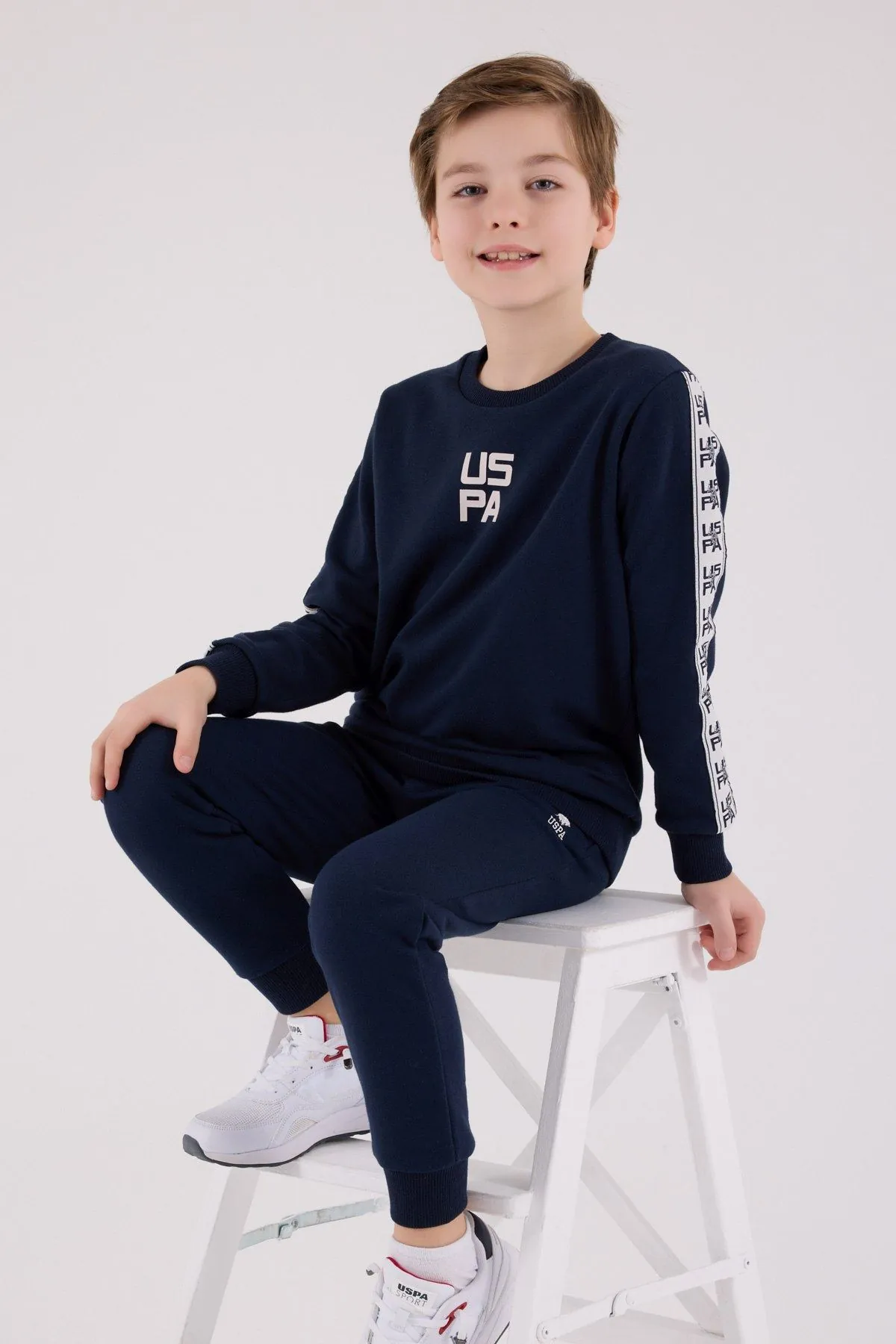 4-15 Yaş Lisanslı Us Polo Assn Erkek Çocuk Takım-Lacivert