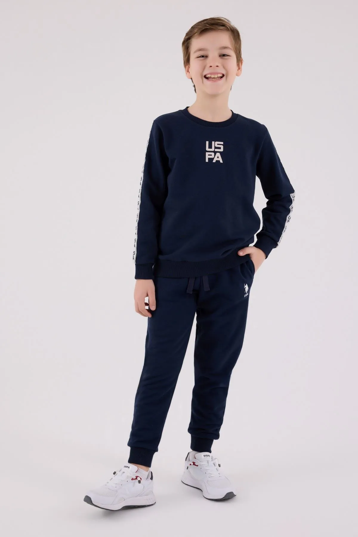 4-15 Yaş Lisanslı Us Polo Assn Erkek Çocuk Takım-Lacivert