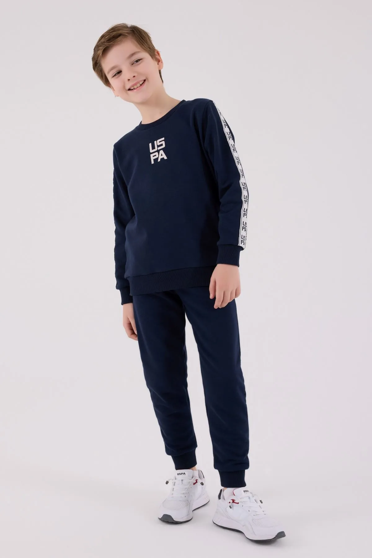 4-15 Yaş Lisanslı Us Polo Assn Erkek Çocuk Takım-Lacivert