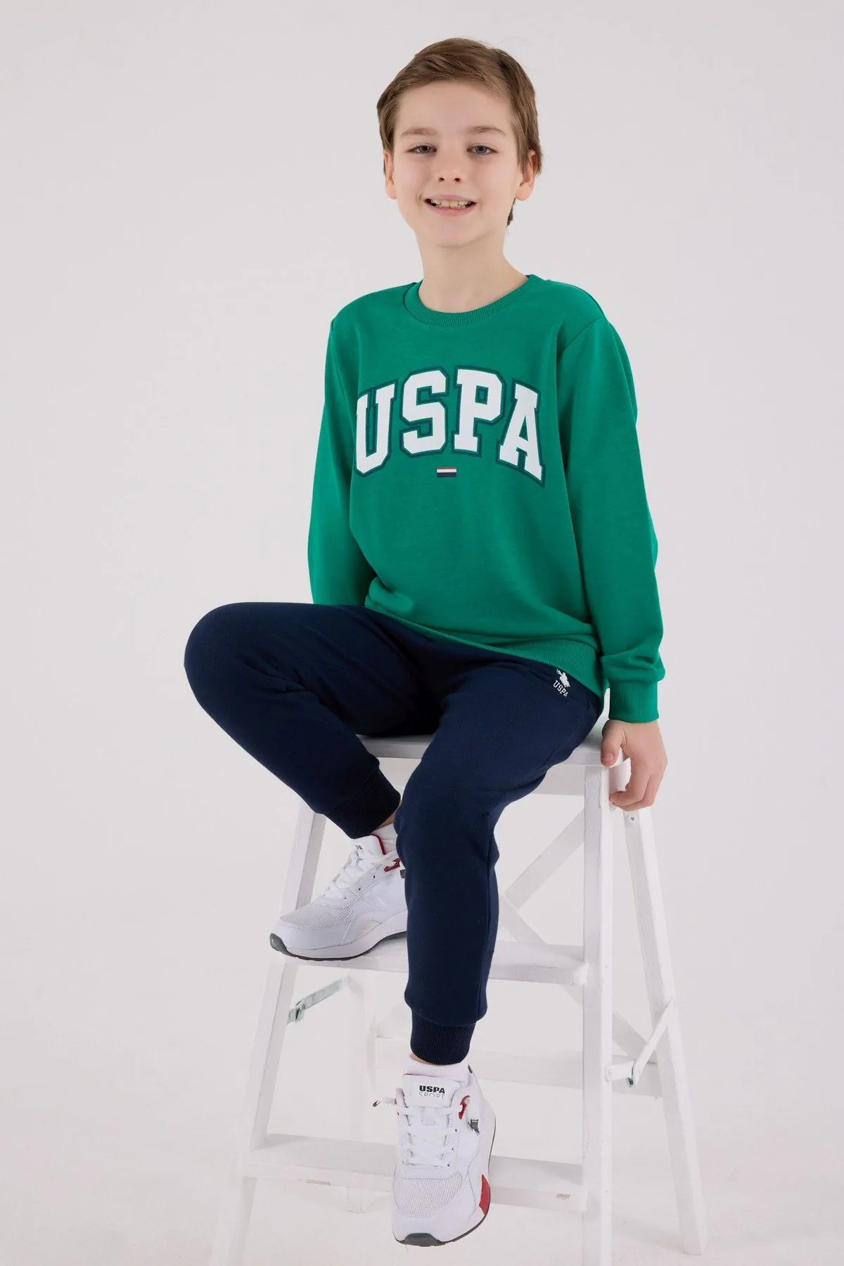 4-15 Yaş Lisanslı Us Polo Assn Erkek Çocuk Takım-Yeşil
