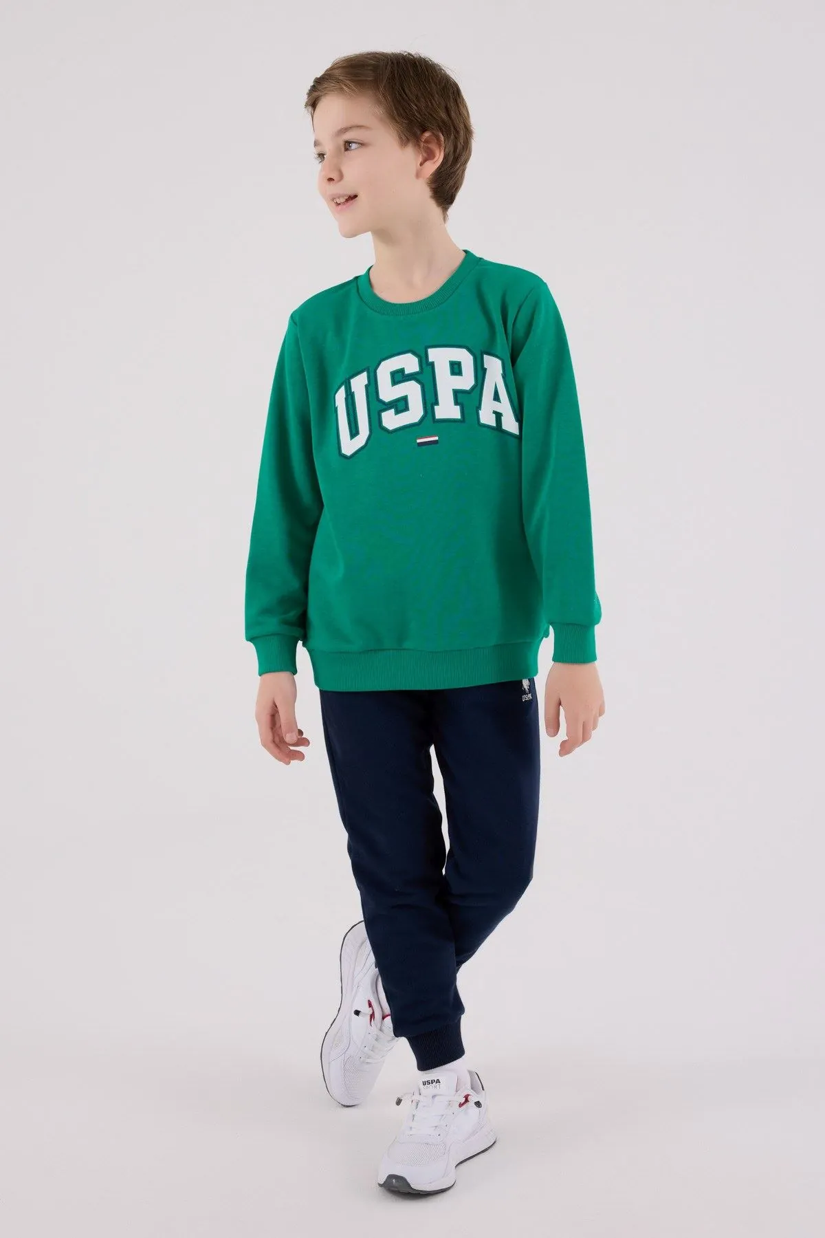 4-15 Yaş Lisanslı Us Polo Assn Erkek Çocuk Takım-Yeşil