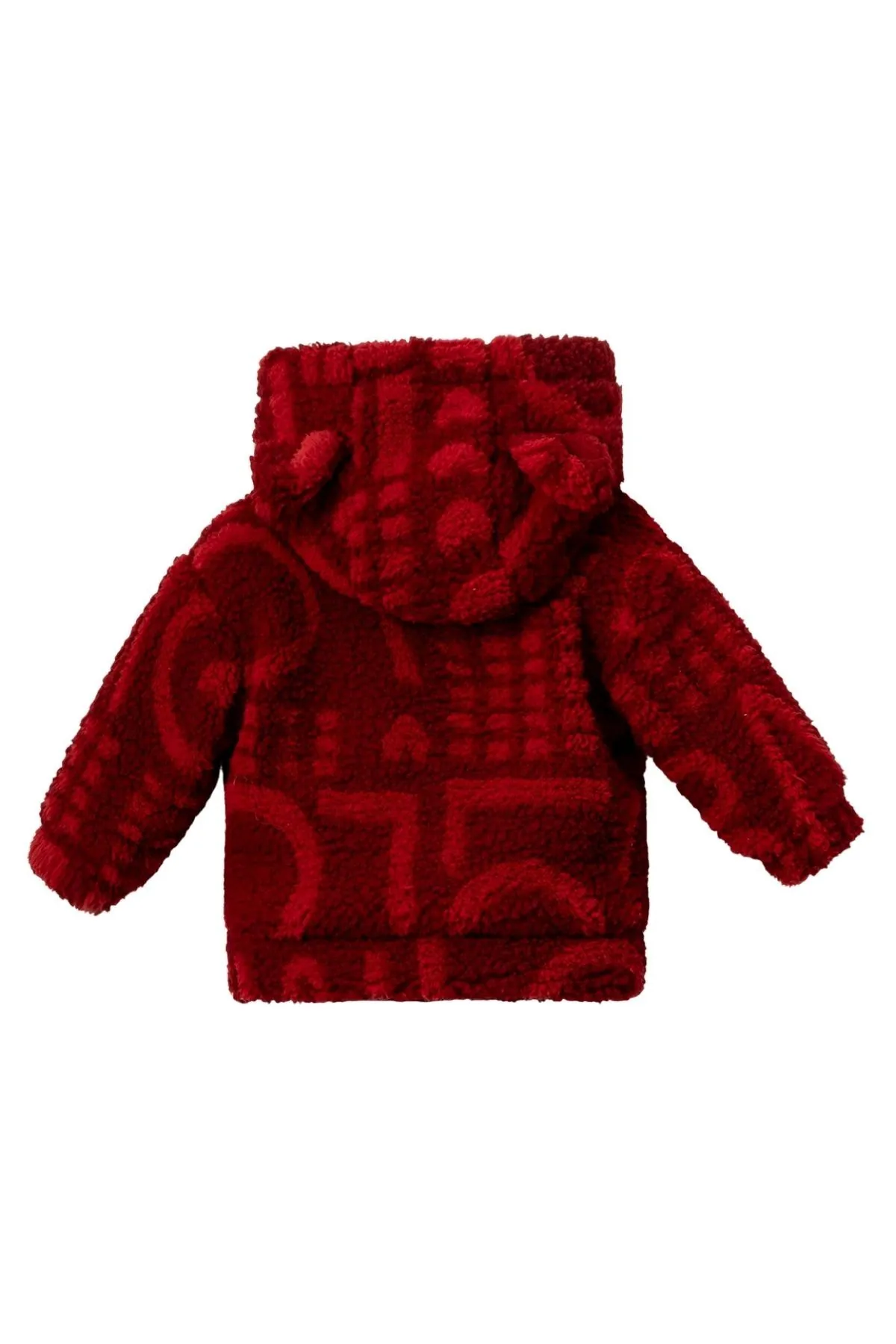 9-24 Ay Teddy Luxe Kız Bebek Mont-Kırmızı